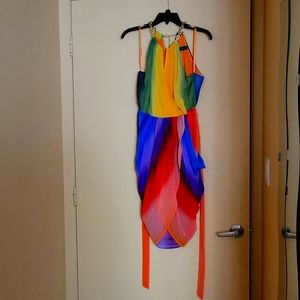 Sleeveless rainbow dress, size M, from New York and Company